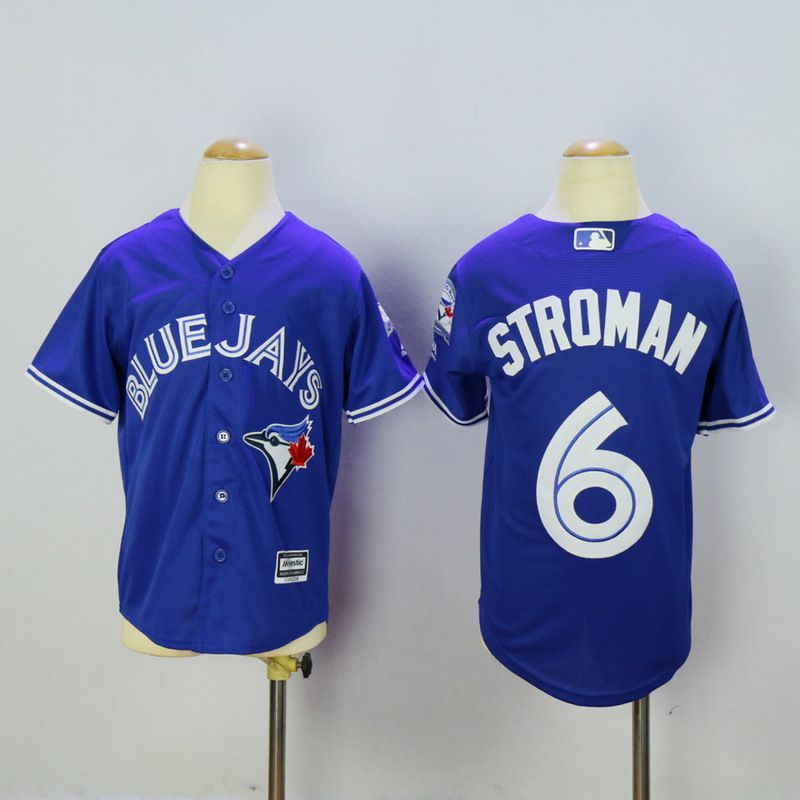 Youth Toronto Blue Jays #6 Stroman Blue MLB Jerseys